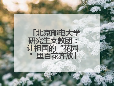 北京邮电大学研究生支教团：让祖国的“花园”里百花齐放